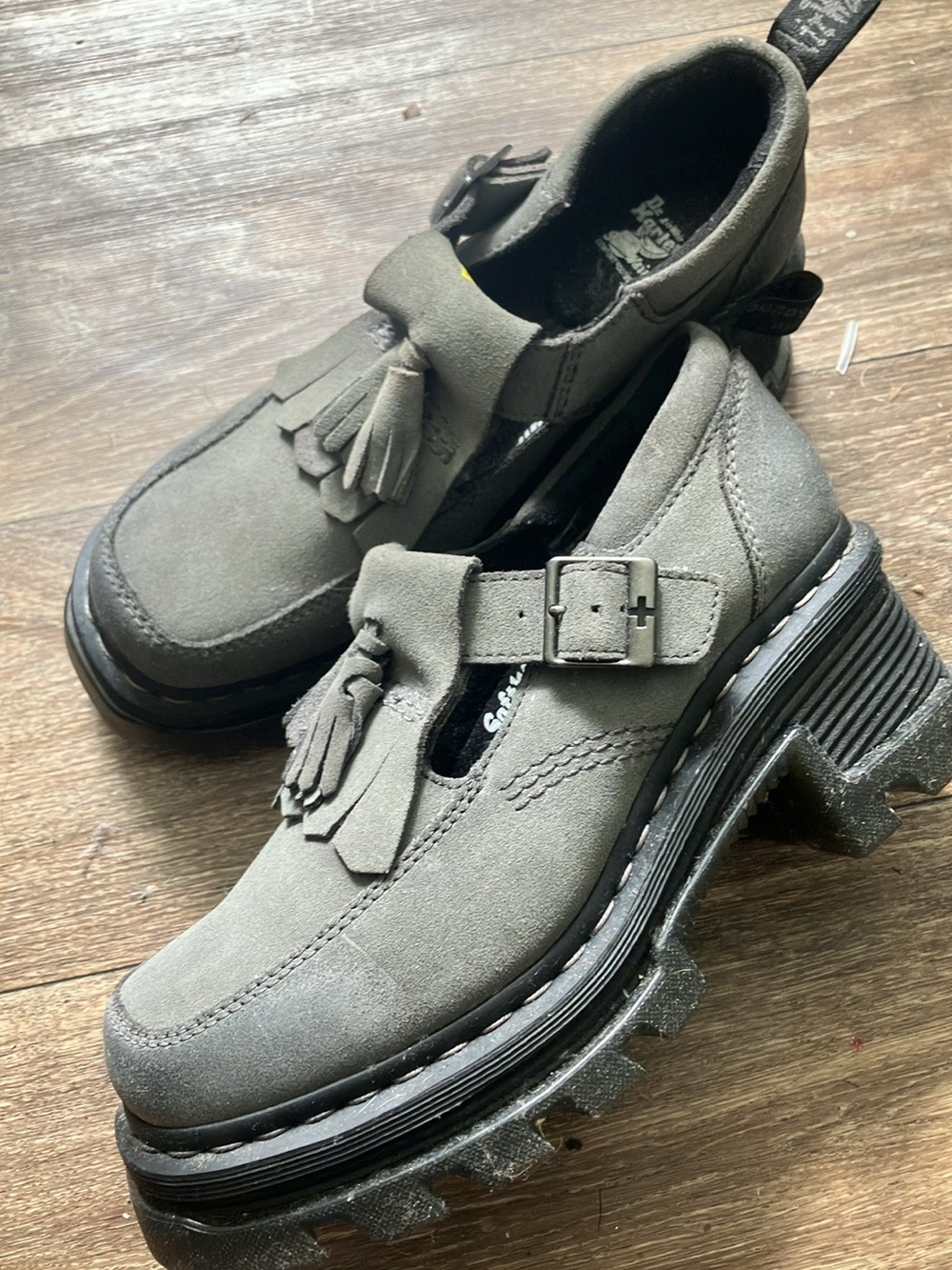 Dr. Martens Grey Tassel Mary Jane Loafers Corran